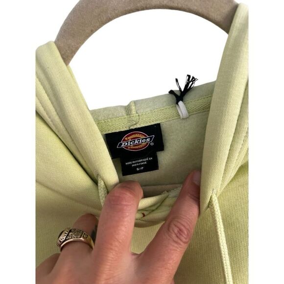Dickies Lime Green Micro Floral Hoodie Sweatshirt Size S Skater Surfer Y2K NWT - Picture 3 of 8
